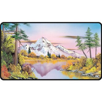 Ultra Pro (UP) Playmat - Bob Ross - Black Stitched - Mighty Mountain Lake