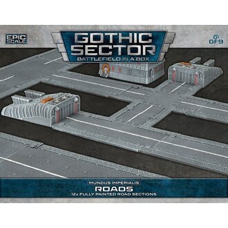 Galeforce Nine Battlefield in a Box - Gothic Sector - Mundus Imperialis - Roads - 12 Pieces Galeforce Nine Battlefield in a Box - Gothic Sector - Mundus Imperialis - Roads - 12 Pieces