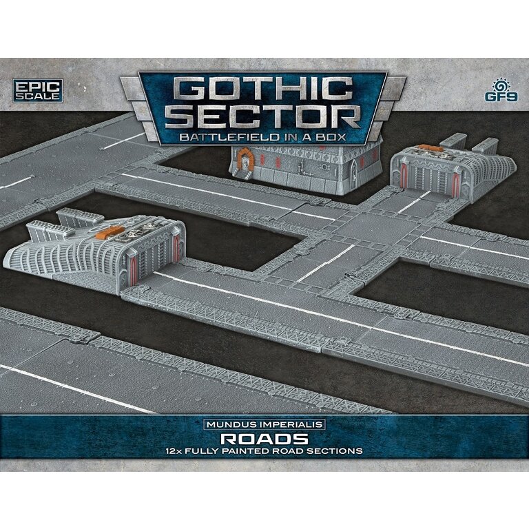 Galeforce Nine Battlefield in a Box - Gothic Sector - Mundus Imperialis - Roads - 12 Pieces