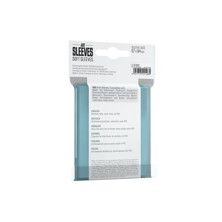 Gamegenic (Gamegenic) Just Sleeves - Soft Sleeves - 100 unités - 67mm x 94mm