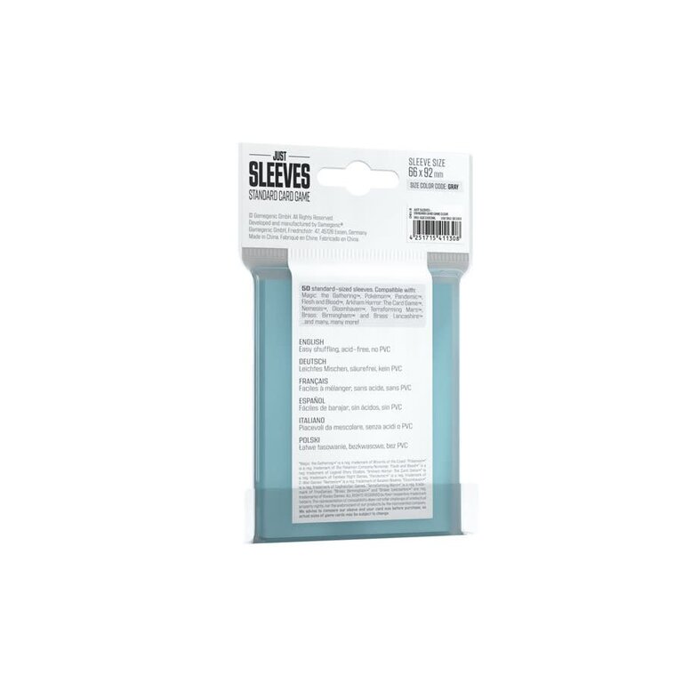 Gamegenic (Gamegenic) Just Sleeves - Standard - Clear - 50 unités - 66mm x 92mm