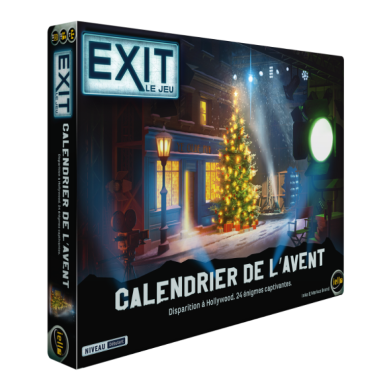 Calendario Dell'Avvento Exit - Scomparsa A Hollywood (Versione Francese) | Gioco Di Società Misterioso Con 24 Enigmi