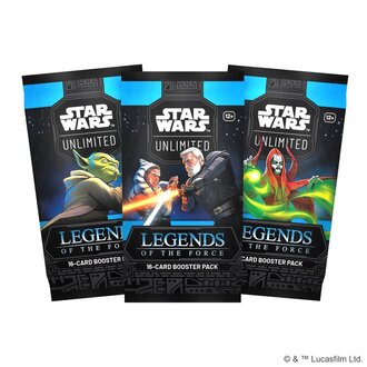 Star Wars Unlimited - Legends of the Force - Booster Display (Anglais)