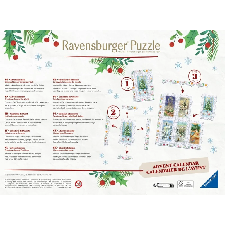 Calendrier de l'avent 2025 - 24x54 pièces