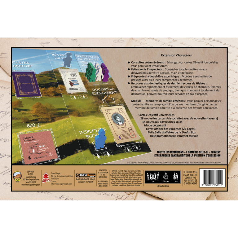 Obsession - Personnages (French) [PREORDER]