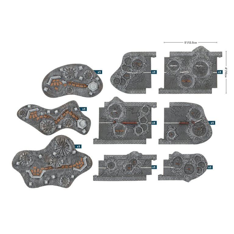 Galeforce Nine Battlefield in a Box - Gothic Sector - Mundus Imperialis - Damaged Roads, Highways & Craters