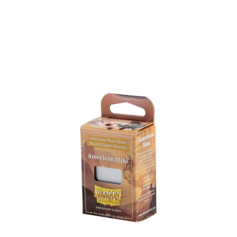 Dragon Shield (Dragon Shield) Clear Non-Glare Board Game Sleeves - 100 Unités - American Mini