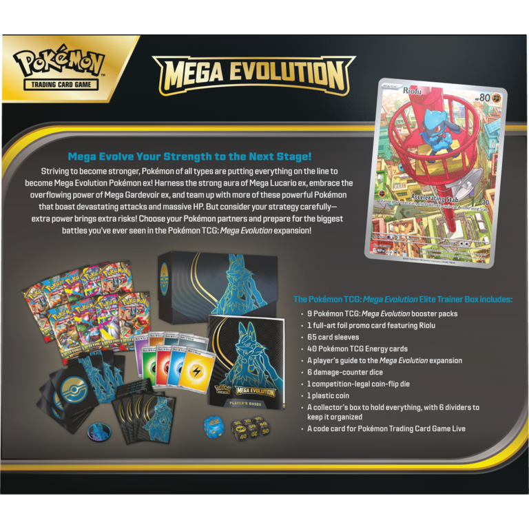 Pokémon - Mega Evolution (1) - Elite Trainer Box - Mega Lucario (Anglais)