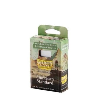 Dragon Shield (Dragon Shield) Clear Non-Glare Board Game Sleeves - 100 Unités - American Standard Dragon Shield (Dragon Shield) Clear Non-Glare Board Game Sleeves - 100 Unités - American Standard