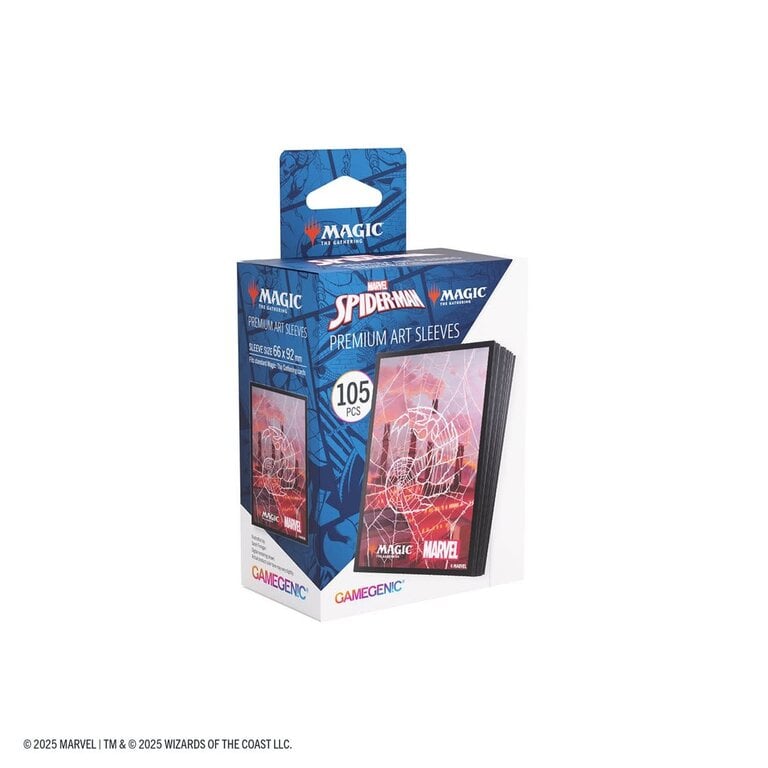 Gamegenic (Gamegenic) Premium Art Sleeves - Marvel's Spider-Man - Spider-Man Mountain - 105 Unités - 66mm x 92mm