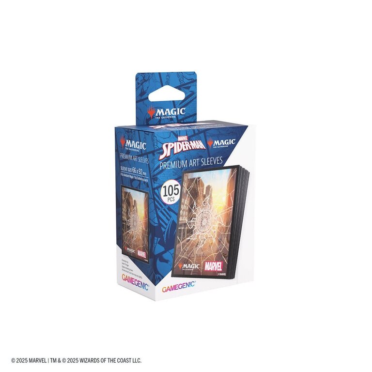 Gamegenic (Gamegenic) Premium Art Sleeves - Marvel's Spider-Man - Spider-Man Plains - 105 Unités - 66mm x 92mm