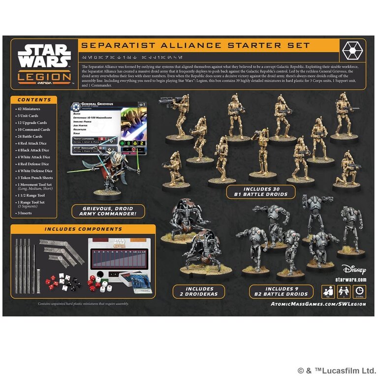 Atomic Mass Star Wars - Legion - Separatist Alliance - Starter Set (Multilingual)