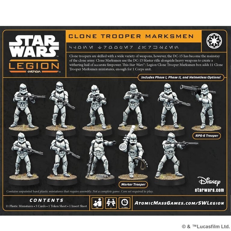Atomic Mass Star Wars - Legion - Clone Trooper Marksmen (Multilingue)