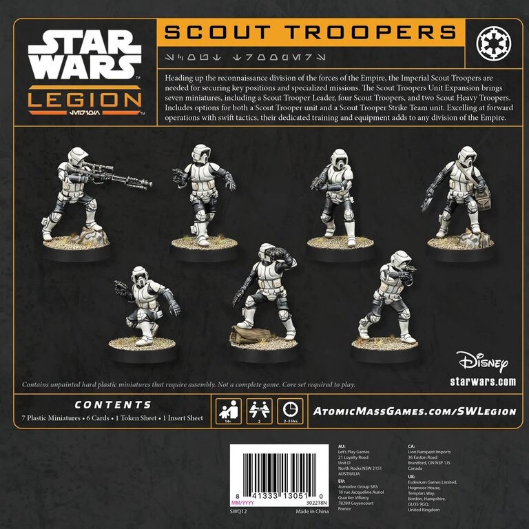 Atomic Mass Star Wars - Legion - Scout troopers (Multilingue)