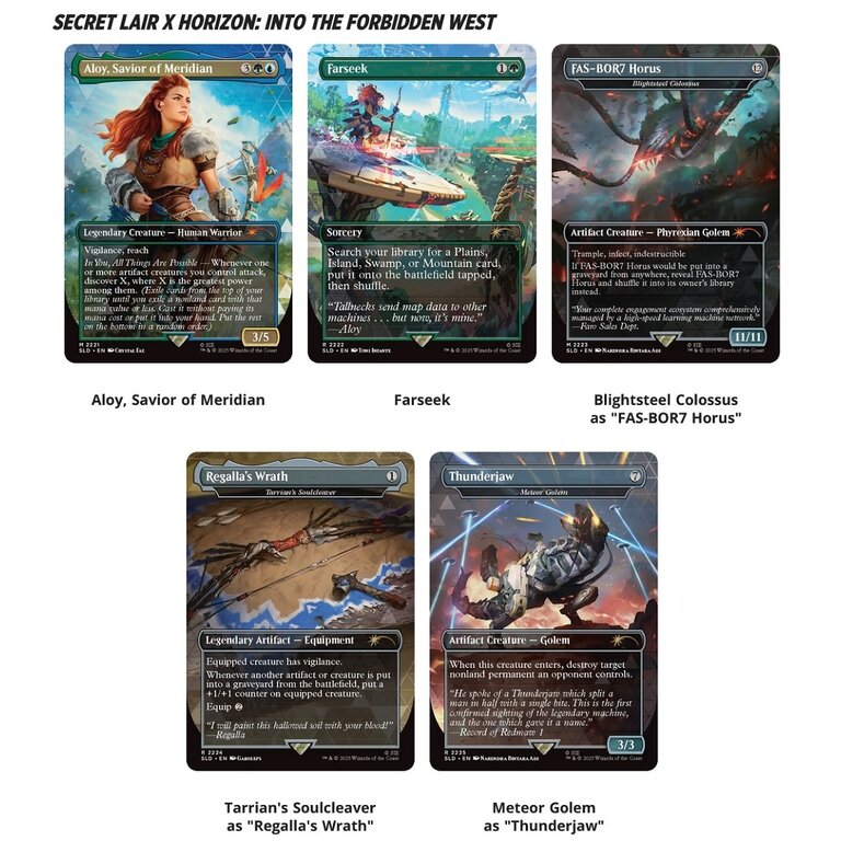 Magic the Gathering MTG Secret Lair - Playstation - Horizon - Into the Forbidden West - Huntress and the Machines (Anglais)