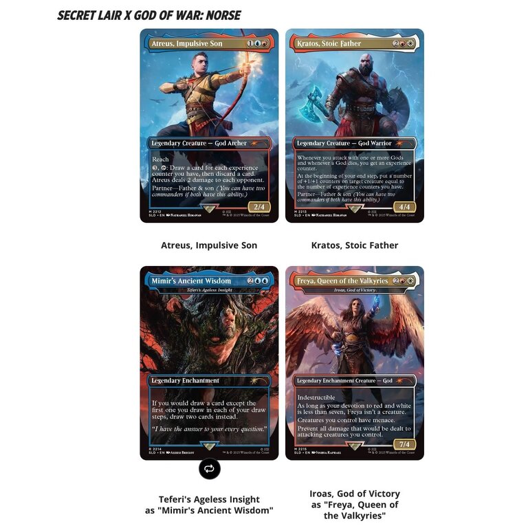 Magic the Gathering MTG Secret Lair - Playstation - God of War - Norse (Anglais)