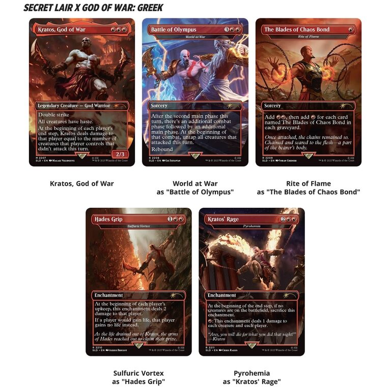 Magic the Gathering MTG Secret Lair - Playstation - God of War - Greek (Anglais)