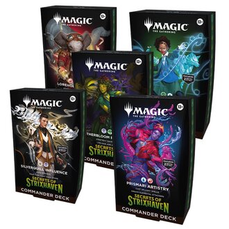 Magic the Gathering Secrets of Strixhaven - Commander Decks - Ensemble de 5 (Anglais) [PRÉCOMMANDE]