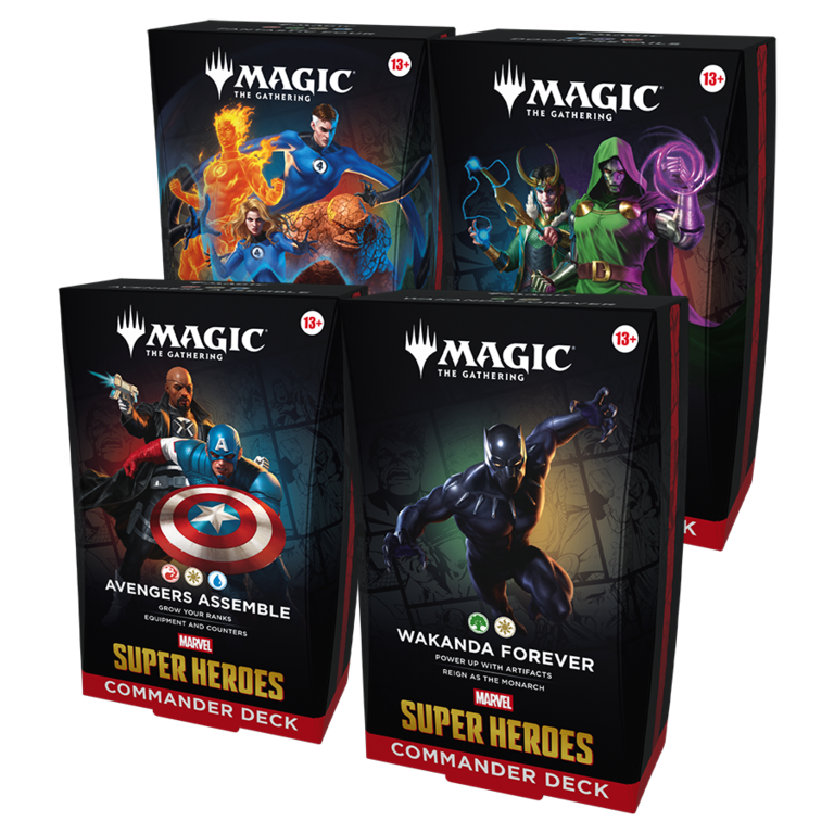 Magic the Gathering Marvel - Super Heroes - Commander Decks - Ensemble de 4 (Anglais) [PRÉCOMMANDE]