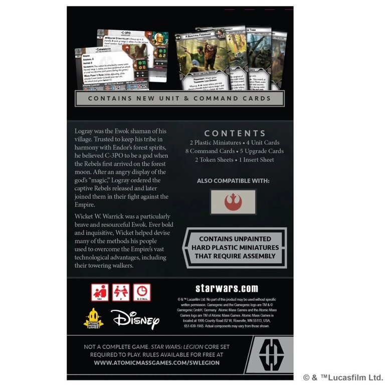 Atomic Mass Star Wars Legion - Logray & Wicket Commander (Multilingue)