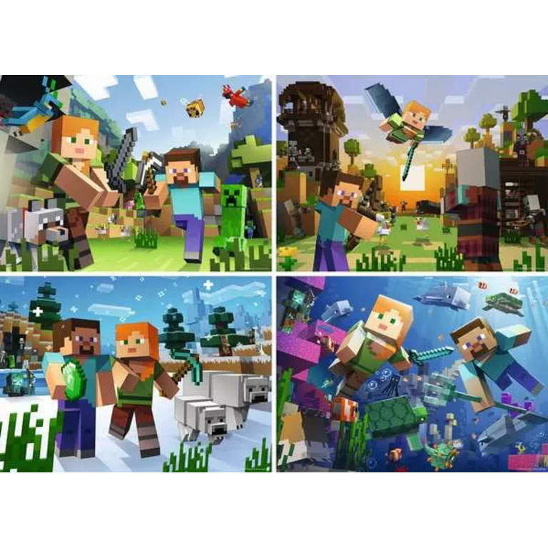 Ravensburger Minecraft - 4x100 pièces