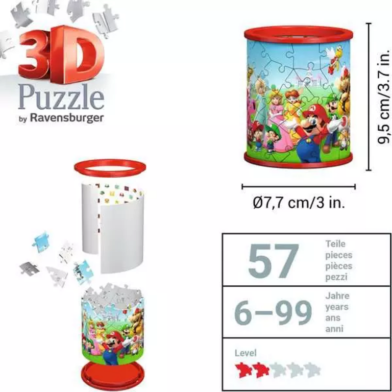 Ravensburger Porte crayon Super Mario - 57 pièces 3D