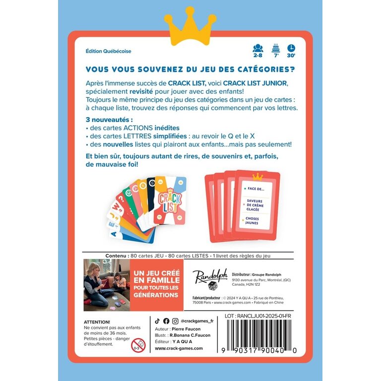 Crack List - Junior (French)