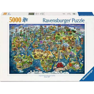 Ravensburger Illustrated World Map - 5000 pièces