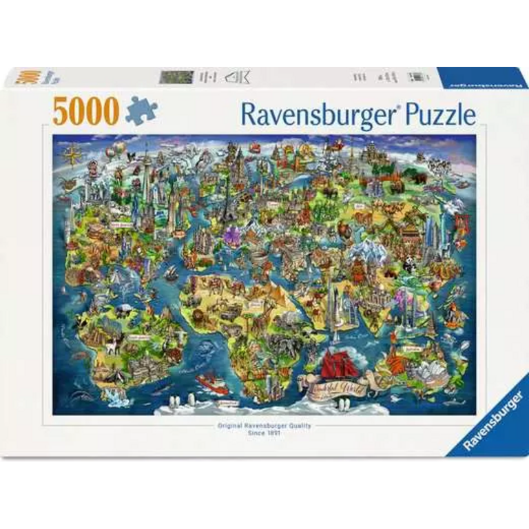 Ravensburger Illustrated World Map - 5000 pièces
