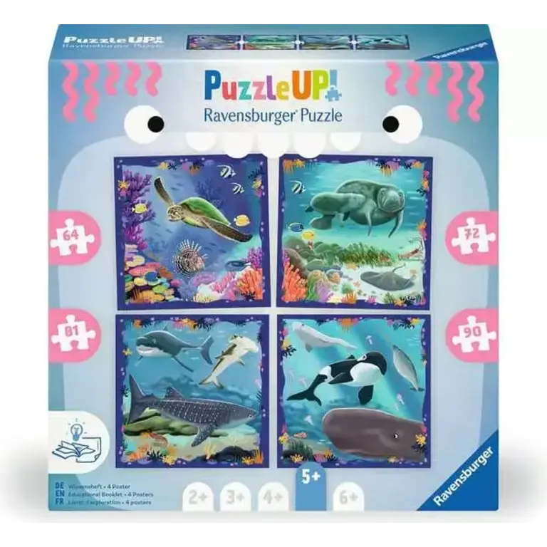 Ravensburger Puzzle Up! - Sous l'océan - 64, 72, 81 et 90 pièces