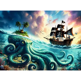 Ravensburger Le trésor du kraken - 100 pièces XXL