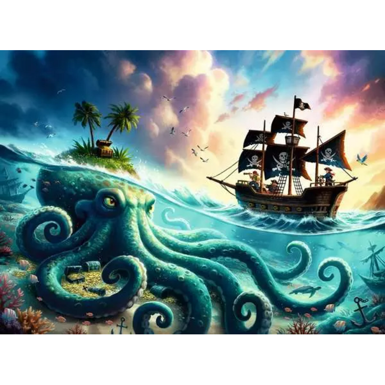 Ravensburger Le trésor du kraken - 100 pièces XXL