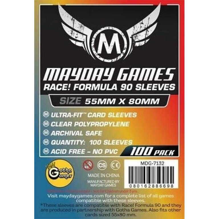 Mayday (Mayday) Sleeves for Race! Formula 90 - 100 Unités - 55mm x 80mm*