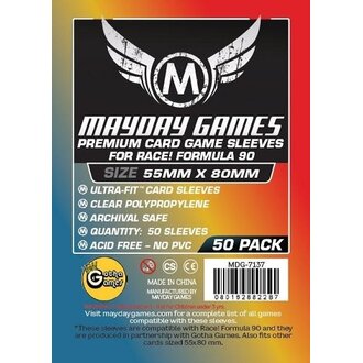 Mayday (Mayday) Premium Sleeves for Race! Formula 90 - 50 Unités - 55mm x 80mm