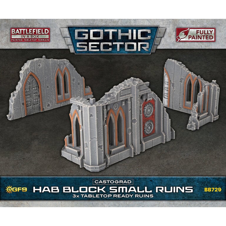 Galeforce Nine Battlefield in a Box - Gothic Sector - Castograd - Hab Block Small Ruins