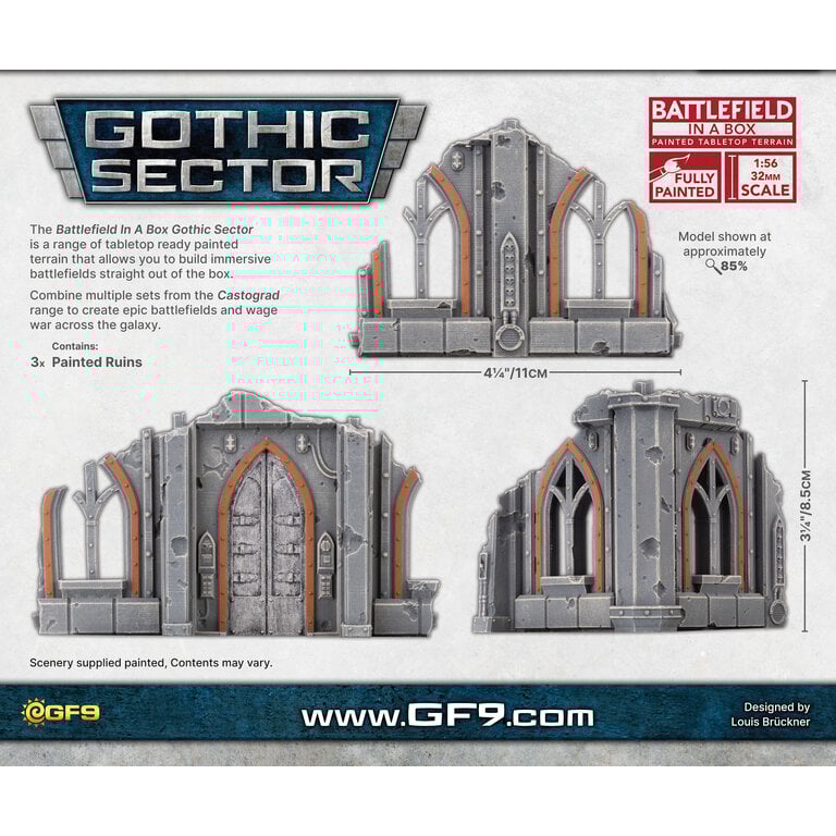 Galeforce Nine Battlefield in a Box - Gothic Sector - Castograd - Warehouse Small Ruins