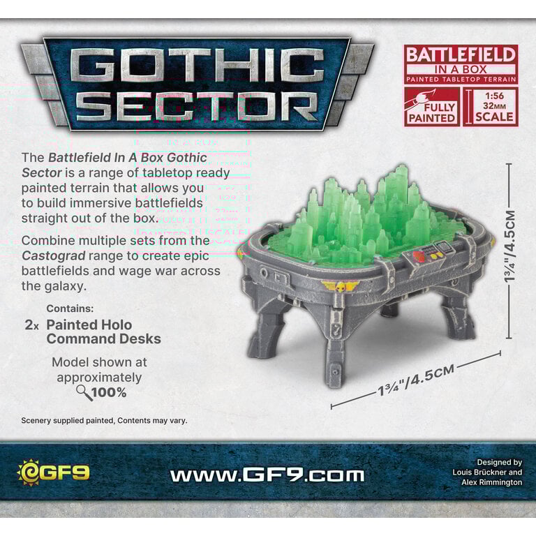 Galeforce Nine Battlefield in a Box - Gothic Sector - Castograd - Holo Command Desks