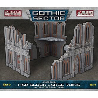 Galeforce Nine Battlefield in a Box - Gothic Sector - Castograd - Hab Block Large Ruins