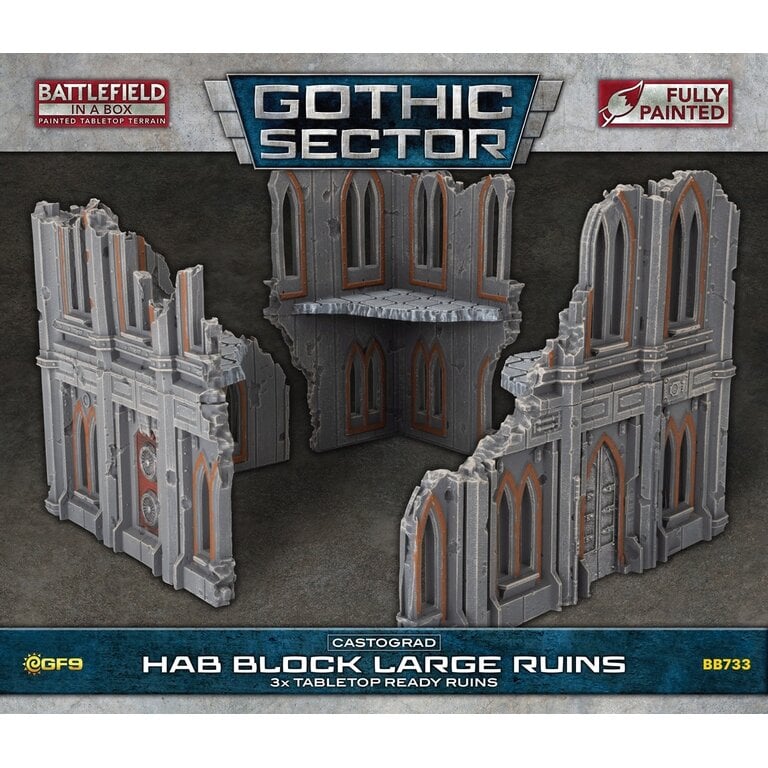 Galeforce Nine Battlefield in a Box - Gothic Sector - Castograd - Hab Block Large Ruins