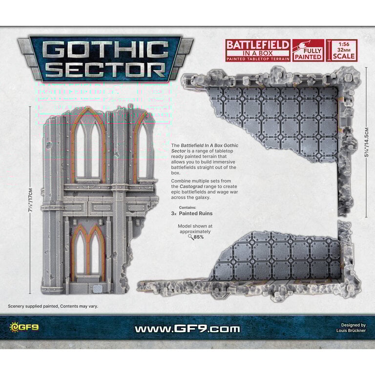 Galeforce Nine Battlefield in a Box - Gothic Sector - Castograd - Hab Block Large Ruins