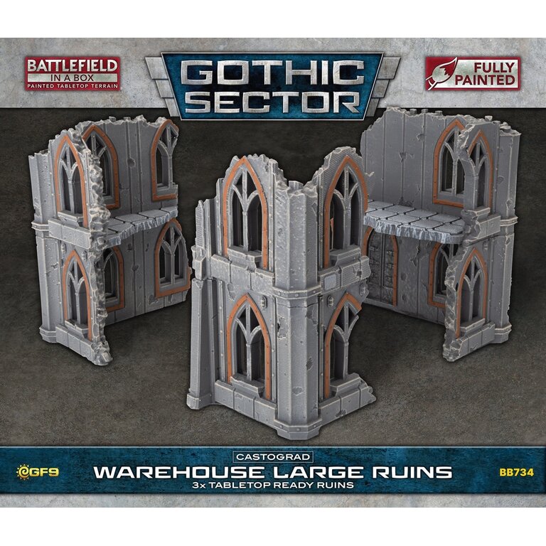 Galeforce Nine Battlefield in a Box - Gothic Sector - Castograd - Warehouse Large Ruins