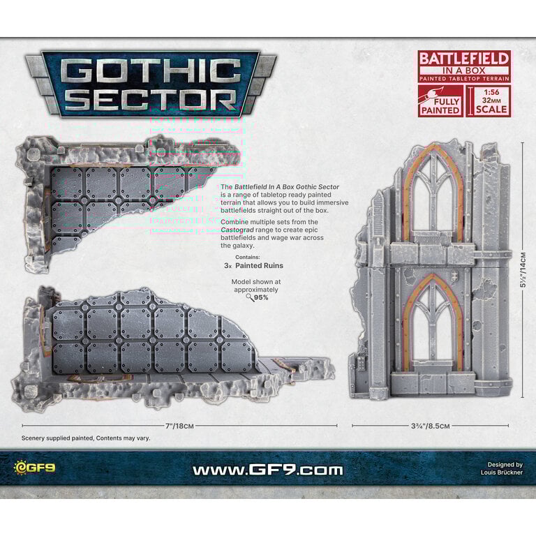 Galeforce Nine Battlefield in a Box - Gothic Sector - Castograd - Warehouse Large Ruins