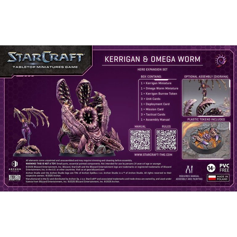 Starcraft - The Miniatures Game - Zerg - Kerrigan & Omega Worm (Anglais) [PRÉCOMMANDE]