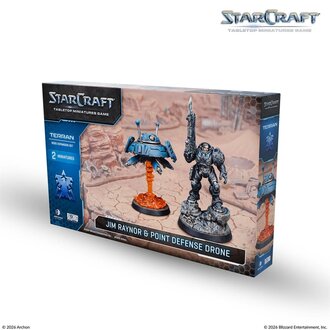 Starcraft - The Miniatures Game - Terran - Jim Raynor & Point Defense Drone (Anglais) [PRÉCOMMANDE]