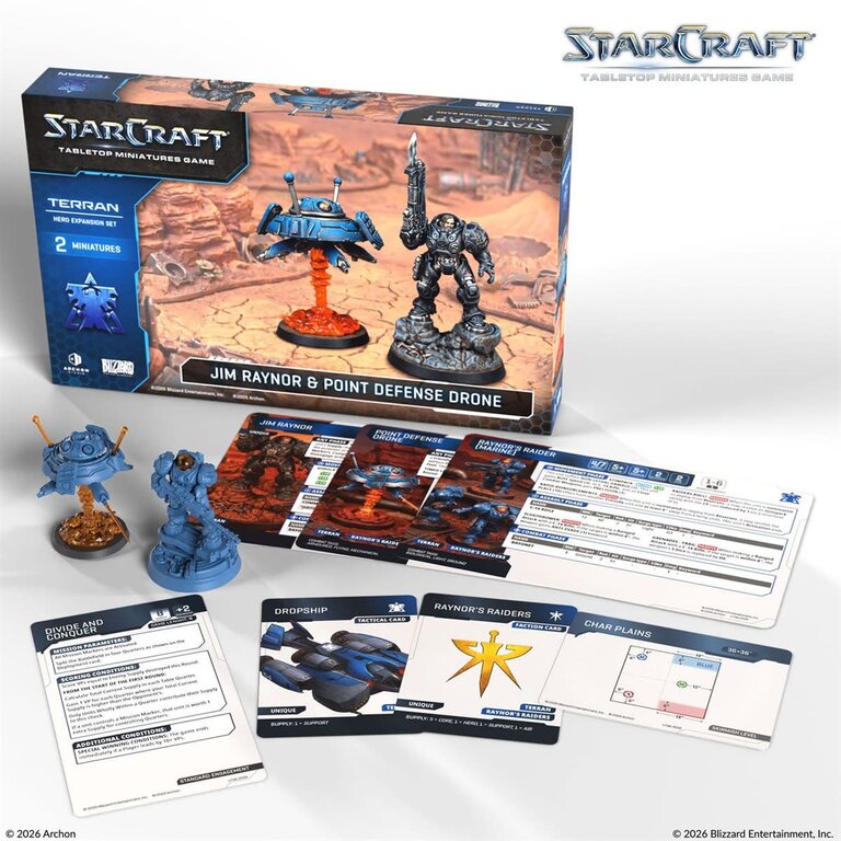 Starcraft - The Miniatures Game - Terran - Jim Raynor & Point Defense Drone (Anglais) [PRÉCOMMANDE]