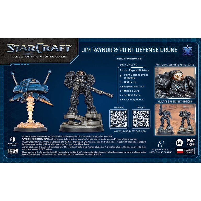 Starcraft - The Miniatures Game - Terran - Jim Raynor & Point Defense Drone (Anglais) [PRÉCOMMANDE]