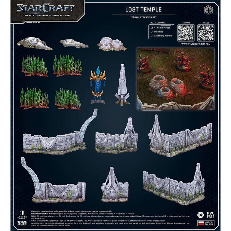 Starcraft - The Miniatures Game - Lost Temple - 15 Terrains Pieces (Anglais) [PRÉCOMMANDE]