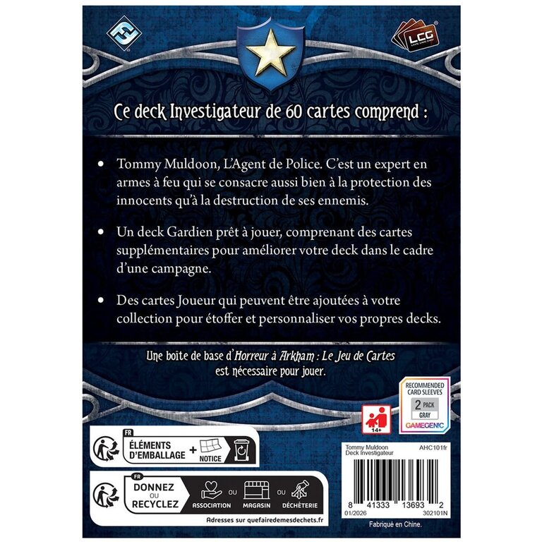 Horreur à Arkham JCE - Tommy Muldon - Paquet investigateur (French)
