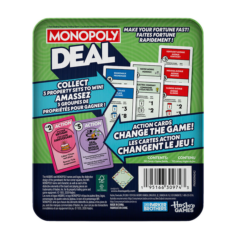 Monopoly Deal - Boîtier de métal (Multilingual)