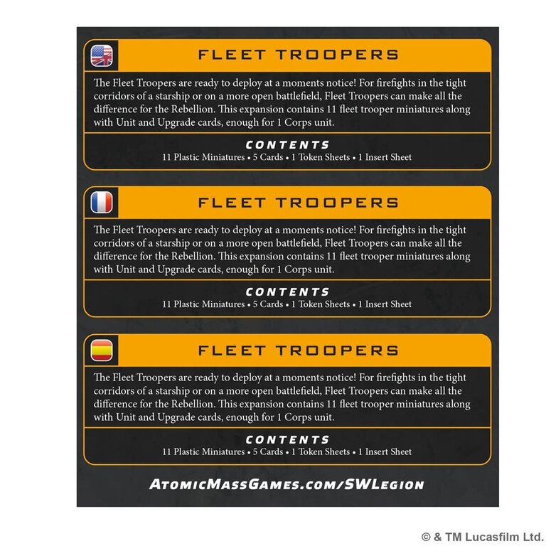 Star Wars Legion - Fleet Troopers (Multilingue)